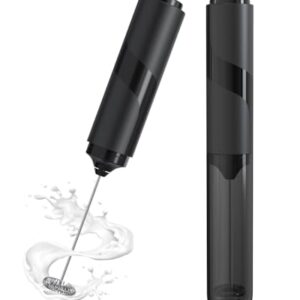 Milk Frother Handheld with Cover, Battery-Operated Electric Foam Maker Frother Wand, Whisk Drink Mixer & Foamer for Coffee, Latte, Matcha, Hot Chocolate