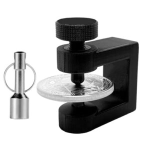 Mini-C Coin Clamper v2 Ping Test Silver Gold Coin Bar Pinger Tester, Includes Hammer