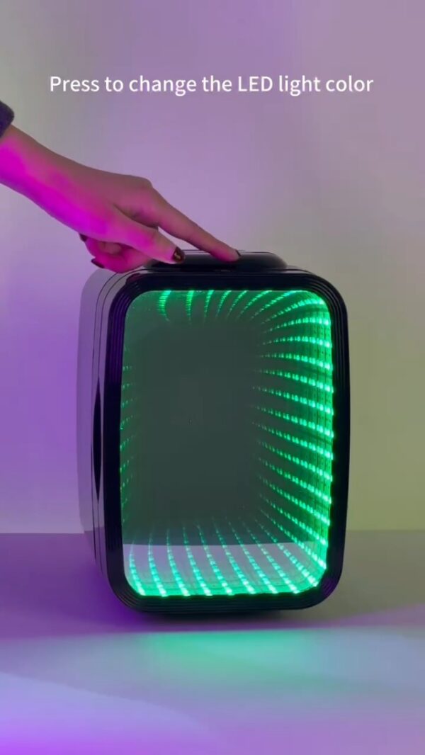 Mini Fridge, 4 Liter/6 Cans Small Refrigerator With Dimmable LED Light,AC/DC Portable Mini Cooler and Warmer, Gaming Small Fridge for Bedroom,Office,Gaming Room and Car (Black) - Image 8