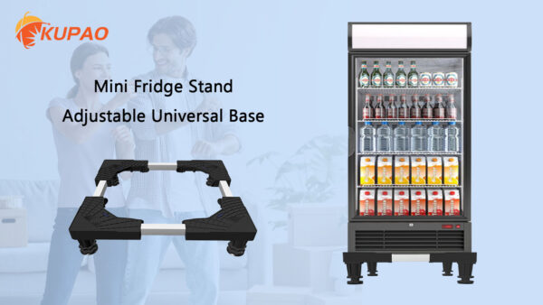 Mini Fridge Stand Adjustable Universal Base with 4 Strong Feet Washer Dryer Pedestal for Small Refrigerator, Portable Compact Washer or Dryer, Black - Image 8