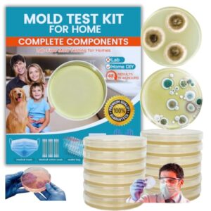 Mold Test Kit for Home – 12 Simple Detection Tests, DIY Mold Detection & Air Quality Tester, Indoor Surface & HVAC Testing Kits, Includes Complete Accessories, Lab Device for Fast Results