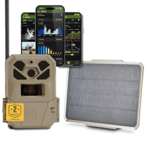 Moultrie Edge 2 Pro Cellular Trail Camera – Auto Connect Nationwide 4G LTE – On Demand 40MP Photo – 1440P Video with HD Audio – Ai False Trigger Elimination – 100 Ft Detection Range – No-Glow Flash