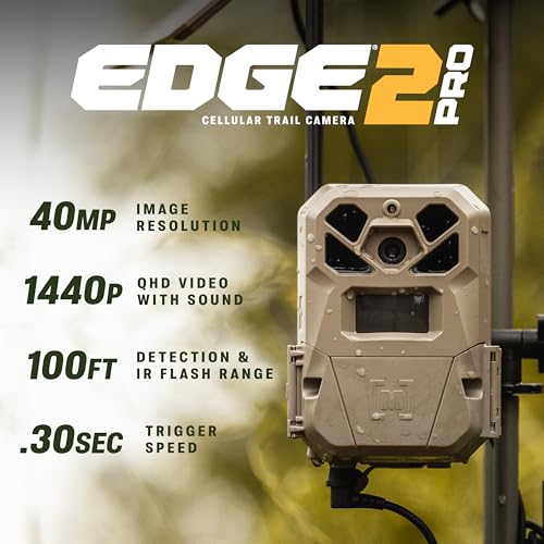 Moultrie Edge 2 Pro Cellular Trail Camera - Auto Connect Nationwide 4G LTE - On Demand 40MP Photo - 1440P Video with HD Audio - Ai False Trigger Elimination - 100 Ft Detection Range - No-Glow Flash - Image 7