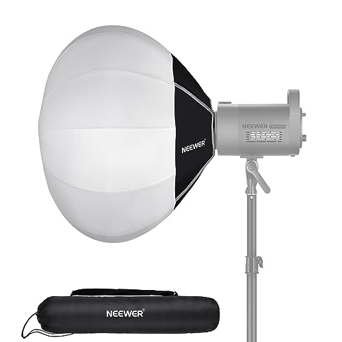 NEEWER 20"/50cm Lantern Softbox, Quick Release 360° Light Diffuser Bowens Mount Softbox with Lightweight Nylon Alloy for RGB CB60 CB60B CB200B MS60B MS60C MS150B Continuous LED Video Lights, NS20L - Image 2