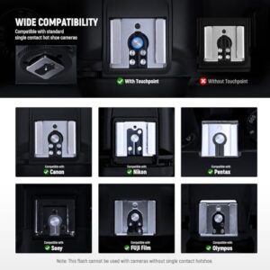 NEEWER Z160 SE Camera Flash, 20Ws GN15 6000±200K Speedlight, Manual 1/1-1/128 Power & S1/S2 Mode 3.7V/1200mAh Battery 650 Full Power Studio Light, Compatible with Canon Nikon Sony Fuji Olympus Cameras