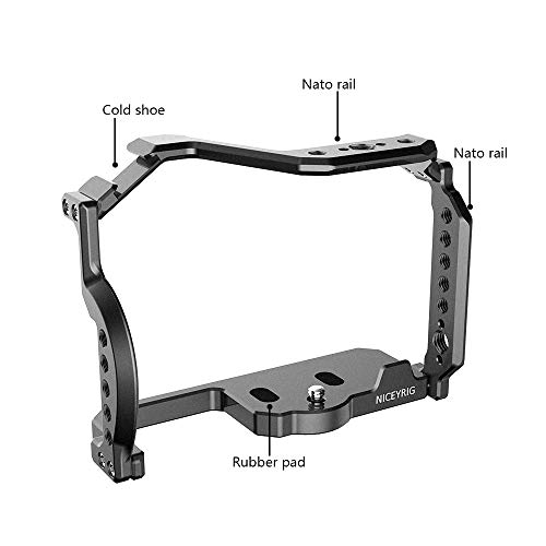 NICEYRIG Cage for Panasonic Lumix G95 G85, Form-Fitting Camera Cage with NATO Rail Cold Shoe - 407 - Image 6