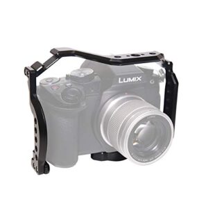 NICEYRIG Cage for Panasonic Lumix G95 G85, Form-Fitting Camera Cage with NATO Rail Cold Shoe – 407