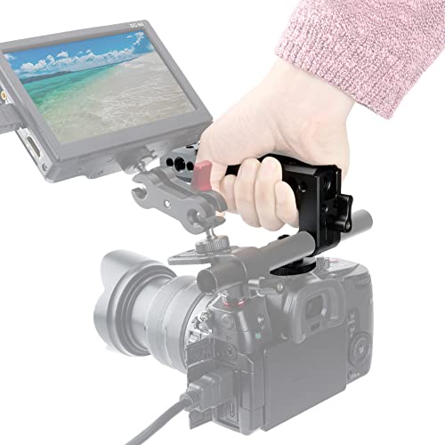 NICEYRIG Hot Shoe Top Handle Grip DSLR Camera Handgrip with 15mm Rod Clamp, Cold Shoe Mounts Applicable for Panasonic Lumix GH5/G9/G95/G85, Sony A6600/A6100/A6400/A6500-192 - Image 5