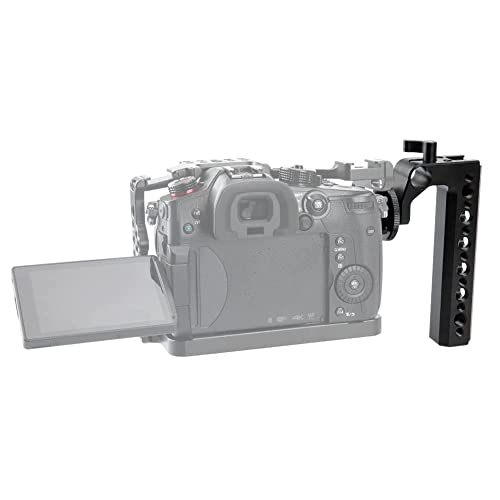 NICEYRIG Hot Shoe Top Handle Grip DSLR Camera Handgrip with 15mm Rod Clamp, Cold Shoe Mounts Applicable for Panasonic Lumix GH5/G9/G95/G85, Sony A6600/A6100/A6400/A6500-192 - Image 7