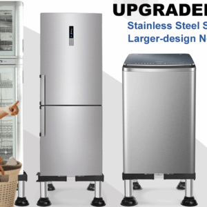 Nefish Mini Fridge Stand Height 5″-6.1″ Adjustable 16-24 Inch Washer and Dryer Pedestal with 4 Strong Feet Heavy Duty Washing Machine Stand Base Universal Laundry Platform for Home Appliance