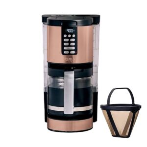 Ninja Programmable XL 14-Cup Coffee Maker PRO with Permanent Filter, 2 Brew Styles Classic & Rich, Delay Brew, Freshness Timer & Keep Warm, Dishwasher Safe, Copper, DCM201CP