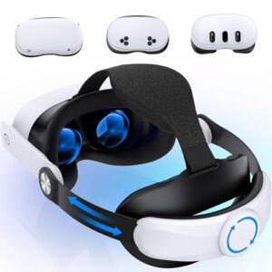 NinjajoyOX Head Strap for Meta Quest 3S/Quest 3/Quest 2, Adjustable Elite Strap Replacement for Enhanced Comfort Support for VR Headsets with Head Soft Cushions