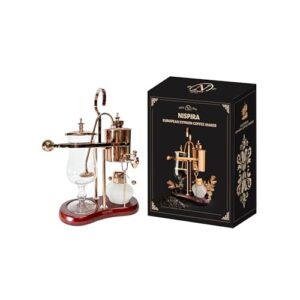 Nispira Belgium Royal Family Balance Syphon Unique Gravity Vintage Coffee Maker Vacuum Brewing System Copper 500 ml