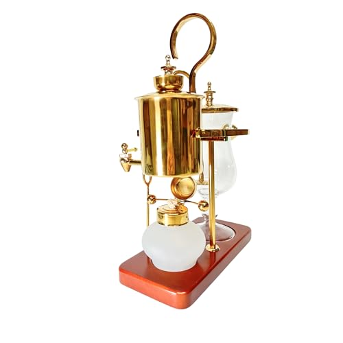 Nispira Belgium Royal Family Balance Syphon Unique Gravity Vintage Coffee Maker Vacuum Brewing System Gold 500 ml - Image 7
