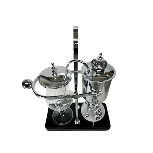 Nispira Belgium Royal Family Balance Syphon Unique Gravity Vintage Coffee Maker Vacuum Brewing System Silver 500 ml - Image 6