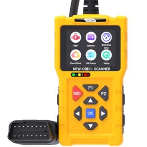 OBD2 Scanner Diagnostic Tool, 2024 Enhanced Detection Accuracy, Code Reader for Cars and Trucks 1996+, Check Engine Code Reader with Reset, Live Data, Printer, T600 OBDII Vehicle Maintenance