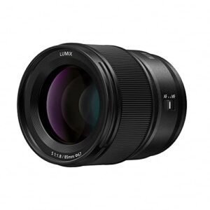 PANASONIC LUMIX S Series Camera Lens, 85mm F1.8 L Mount Interchangeable Lens for Mirrorless Full Frame Digital Cameras, S-S85, Black
