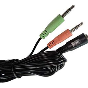 PC Splitter (6FT Long) for AstroA10 A10 A40, Sennheiser, SteelSeries, Turtle Beach & Similar Gaming Headsets : Gaming Headset to PC Adapter – 3.5mm to Dual 3.5mm