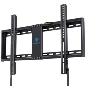 PERLESMITH Fixed TV Wall Mount Bracket for 32-82 Inch LED, LCD, and OLED Flat Screen TVs – Fits 16”- 24” Wood Studs, Fixed TV Mount with VESA 600 x 400mm Holds up to 132 lbs, PSLLK1