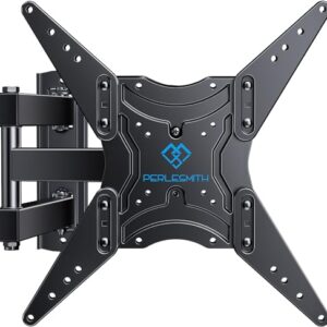 PERLESMITH Full Motion TV Wall Mount for 26-60 Inch TVs, UL-Listed TV Mount with Articulating Arms Swivels Tilt Extension – Wall Mount TV Brackets VESA 400×400 Fits LED LCD OLED 4K TVs Up to 77 lbs