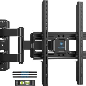 PERLESMITH TV Wall Mount for 26-55 inch TVs up to 70 lbs, Full Motion TV Mount Bracket with Swivel, Tilt, Level Adjustment, Corner Mount with Articulating Arm, Max VESA 400x400mm, PSMFK7