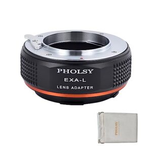 PHOLSY Lens Mount Adapter Exakta to L Compatible with Exakta (Not compatible with Topcon) Lens to Leica L Mount Camera Compatible with Leica SL2, SL2-S, CL, TL2, Lumix S5, S1, BS1H, SIGMA fp, fp L