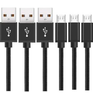 PS4 Controller Charger Cable 3 Pack 10ft Micro USB Charger Cord for Amazon Fire TV Stick PlayStation-4,Slim/Pro,Dualshock 4 Xbox One S/X Controller, for Roku Streaming Stick Old Kindle Tablet