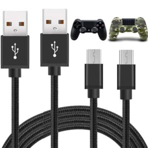 PS4 Controller Charger Charging Cable, 2 Pack 10ft Extra Long PS4 Charger Cord for PlayStation-4,PS 4 Slim/Pro,Dualshock 4,X-Box One S/X Controller,Fire Stick,Game Accessories,for Fire Kindle
