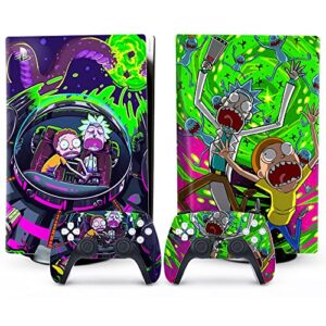 PS5 Skin – Disc Edition Anime Console and Controller Accessories Cover Skins PS5 Controller Skin Gift PS5 Skins for Console Full Set Green