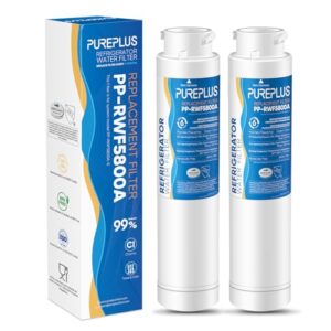 PUREPLUS Refrigerator Water Filter, Compatible with Frigidaire EPTWFU01, EWF02, Pure Source Ultra II, RWF5800A, 2Pack