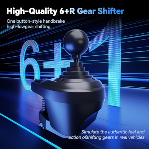 PXN PC Steering Wheel, V9 GEN2 Universal Usb Car Sim 270/900 Degree Race Steering Wheel with 3-Pedals and Shifter Bundle for PC, Xbox One, Xbox Series X/S, PS4, PS3 - Image 7