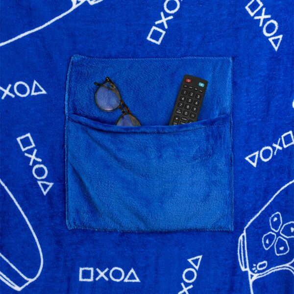Paladone PlayStation 2-in-1 Cushion Blanket - Officially Licensed Travel Blanket, Foldable Soft Fluffy Throw, Compact Design for Gaming Room or Bedroom Decor - Image 5