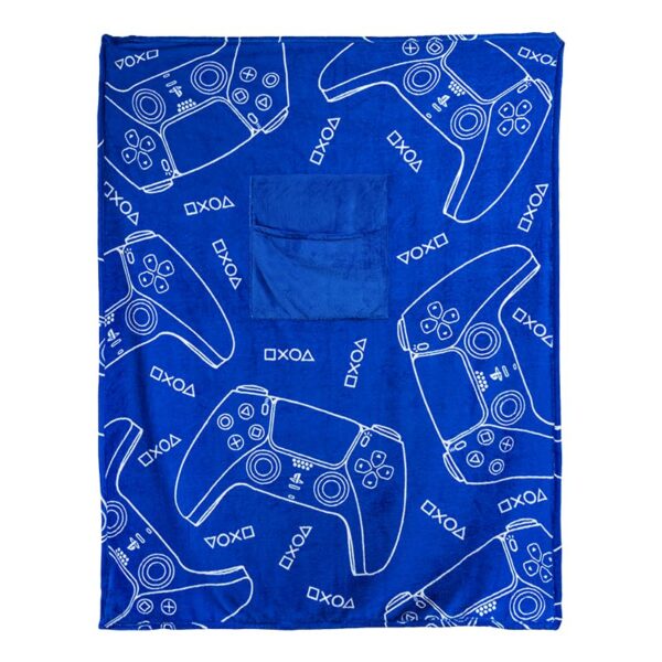 Paladone PlayStation 2-in-1 Cushion Blanket - Officially Licensed Travel Blanket, Foldable Soft Fluffy Throw, Compact Design for Gaming Room or Bedroom Decor - Image 7