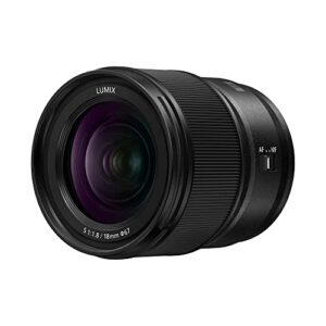 Panasonic LUMIX S Series Camera Lens, 18mm F1.8 L-Mount Interchangeable Lens for Mirrorless Full Frame Digital Cameras – S-S18 Black