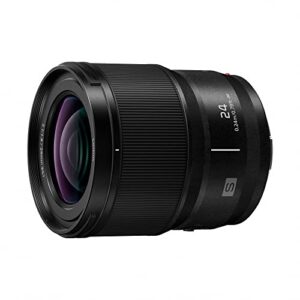 Panasonic LUMIX S Series Camera Lens, 24mm F1.8 L-Mount Interchangeable Lens for Mirrorless Full Frame Digital Cameras, S-S24 Black