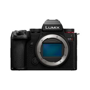 Panasonic LUMIX S5II Mirrorless Camera, 24.2MP Full Frame with Phase Hybrid AF, New Active I.S. Technology, Unlimited 4:2:2 10-bit Recording – DC-S5M2BODY Black