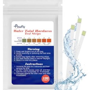 Pawfly Hardness Test Kit – 100 Strips for Drinking, Tap, Well, Pool & Spa Water – Quick & Accurate Calcium & Magnesium Test (0-425 PPM)