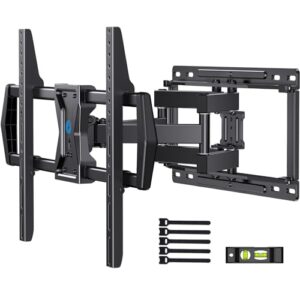 Pipishell Full Motion TV Wall Mount for Most 37-75 inch TVs, Wall Mount Bracket with Dual Articulating Arms, Swivel, Tilt, Max VESA 600x400mm up to 100 lbs, TV Mount Fits 12”/16” Wood Studs, PILF6