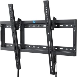 Pipishell Tilt TV Wall Mount Bracket Low Profile for Most 37-75 Inch LED LCD OLED Plasma Flat Curved TVs, Large Tilting Mount Fits 16″-24″ Wood Studs Max VESA 600x400mm Holds up to 132lbs