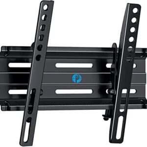 Pipishell Tilting TV Wall Mount Bracket Low Profile for 13-42 Inch Flat Screen TVs & Monitors, Universal Tilt TV Monitor Mount Fits 8″ Wood Studs VESA 200x200mm.