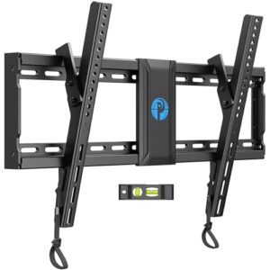 Pipishell Tilting TV Wall Mount for Most 37–82 inch TVs up to 132 lbs, Low Profile TV Mount with Adjustable Pull Cords, Sturdy Wall Mount Bracket for Flat or Curved TVs, Max VESA 600x400mm, PILT7