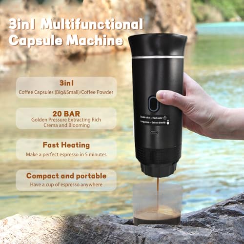 Portable Espresso Machine 7500mAh battery Electric Self-Heating Coffee Maker |Compact Travel Car/RV/Office Use for Campers, Commuters & Coffee Lovers - Image 5