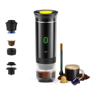 Portable Espresso Machine 7500mAh battery Electric Self-Heating Coffee Maker |Compact Travel Car/RV/Office Use for Campers, Commuters & Coffee Lovers