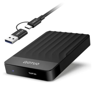 Portable External Hard Drive Storage Expansion Mobile HDD USB 3.0 USB-C for PC, Mac, Desktop, Laptop, PS4, PS5, Xbox One X/S, Xbox 360, Xbox Series X/S, Office & Game (Black, 1TB)