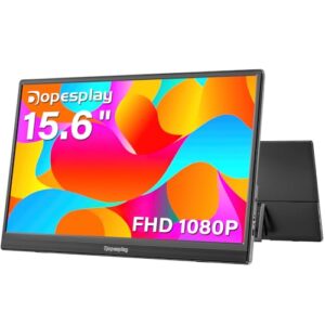 Portable Monitor, 15.6″ FHD 1080P Travel Portable Monitor for Laptop, Ultra-Slim External Portable Screen for Laptop with Kickstand, Screen Extender for Laptop PC Mac Phone PS4/5 Xbox Switch