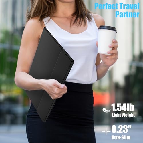 Portable Monitor 15.6 Inch 1080P FHD IPS USB-C Laptop Monitor, HDMI Computer Display w/Smart Cover & Speakers, Ultra Slim HDR Gaming External Screen for Laptop PC Phone Mac Xbox PS4 Switch - Image 7