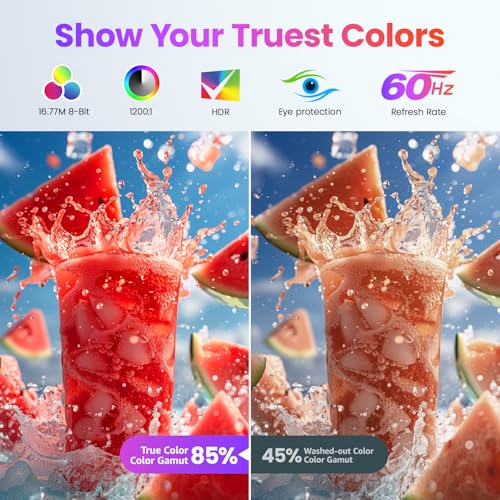 Portable Monitor 15.6 Inch FHD 1080P HDR IPS Travel Monitor with Speakers HDMI Dual USB-C Portable Screen for MacBook Laptop Desktop Surface Xbox PS4 with Kickstand, VESA Compatible - Image 4