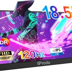 Portable Monitor for Laptop,120hz Portable Gaming Monitor FHD 1080P 18.5 inch Laptop Monitor Extender Travel Portable Computer Monitor Screen Extender for PS5/4 Mac PC