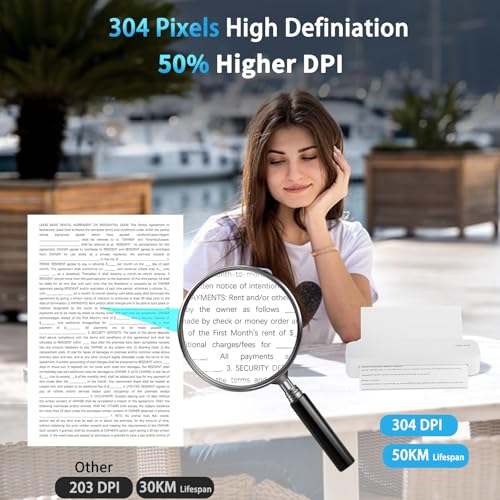 Portable Printer, Portable Printers Wireless for Travel, Inkless-Thermal-Small-Printer, Support A4&A5 & 8.5 x 11inch Thermal Papers, Support iOS, Android, Windows (with 3 Roll Papers & Case) - Image 7