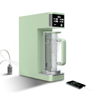 Portable Reverse Osmosis Countertop Water Filter,5-Stage RO Water Filtration System,Compact Water Purifier for Home, RV, Camping,with Reverse Charging, Ripple Green